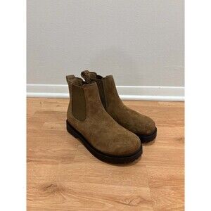 Birkenstock Highwood Slip On Suede Leather Chelsea Boots in Dark Tea